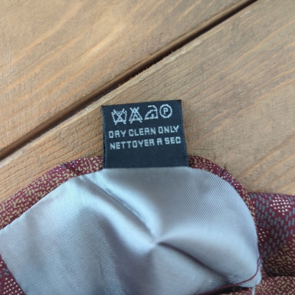 Emporio Armani 100% Silk Purple Brown Geometric Print Tie - Picture 7 of 7